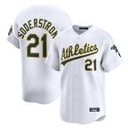 Athletics #21 Tyler Soderstrom Player White Limited Home Game Gdoa Stitched Jerseys