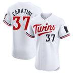 M.Twins #37 Victor Caratini Player White Home Limited Elite Fdoa Stitched Jerseys