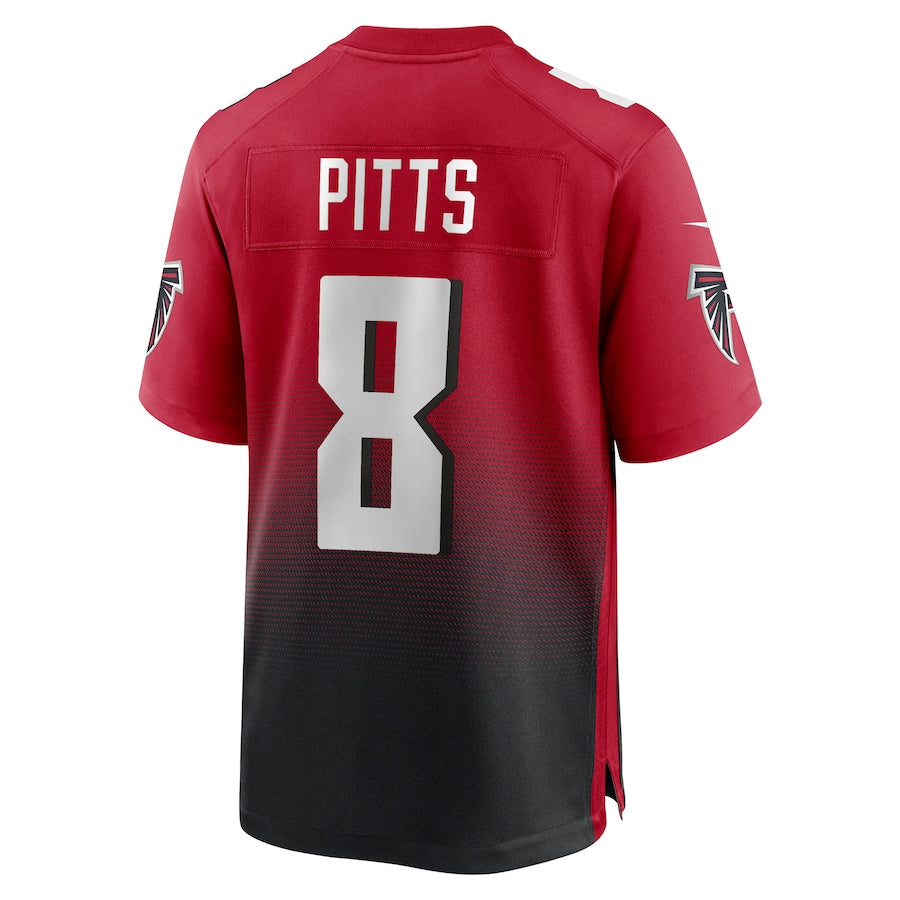 A.Falcons #8 Kyle Pitts Sr. Player Red Home Game Gdoa Stitched Jerseys