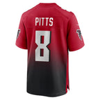 A.Falcons #8 Kyle Pitts Sr. Player Red Home Game Gdoa Stitched Jerseys