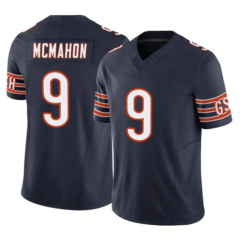 C.Bears #9 Jim McMahon Player Navy Vapor F.U.S.E. Limited Home Game Gdoa Stitched Jerseys
