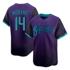A.Diamondbacks #14 Gabriel Moreno Player Purple City Connect Limited Home Game Gdoa Stitched Jerseys