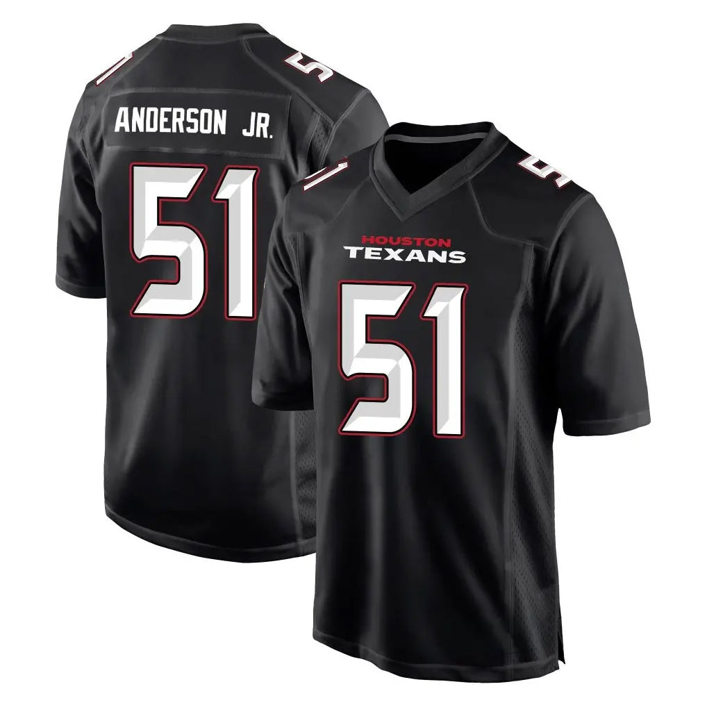 H.Texans #51 Will Anderson Jr. Player Carbon Black Fashion Home Game Gdoa Stitched Jerseys