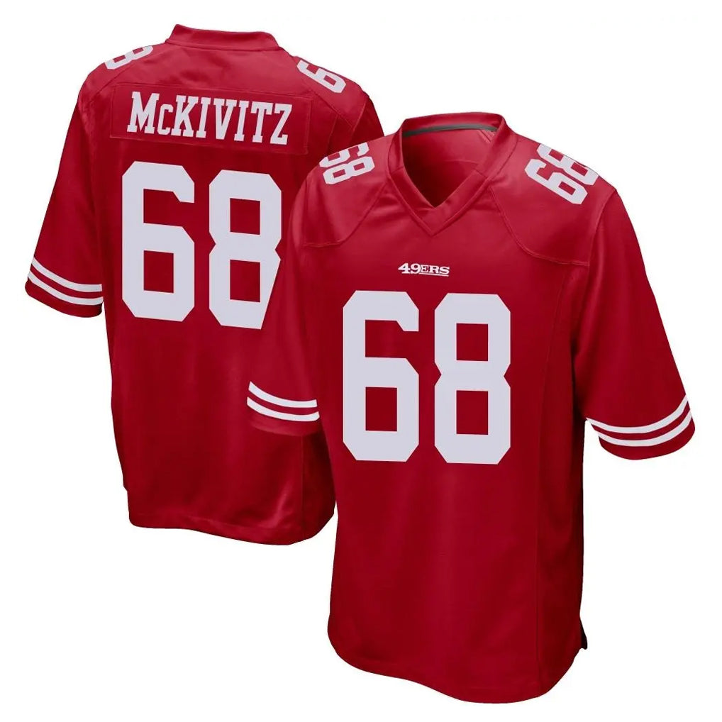 SF.49ers #68 Colton McKivitz Player Red Home Game Gdoa Stitched Jerseys