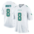 M.Dolphins #8 JuJu Brents Player White Home Game Gdoa Stitched Jerseys