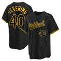 Athletics #40 Luis Severino Player Black Snake Skin City Home Game Gdoa Stitched Jerseys