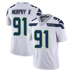 S.Seahawks #91 Byron Murphy II Player White Limited Vapor Untouchable Home Game Gdoa Stitched Jerseys