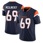 D.Broncos #69 Mike McGlinchey Player Navy Limited Vapor F.U.S.E. Home Game Gdoa Stitched Jerseys