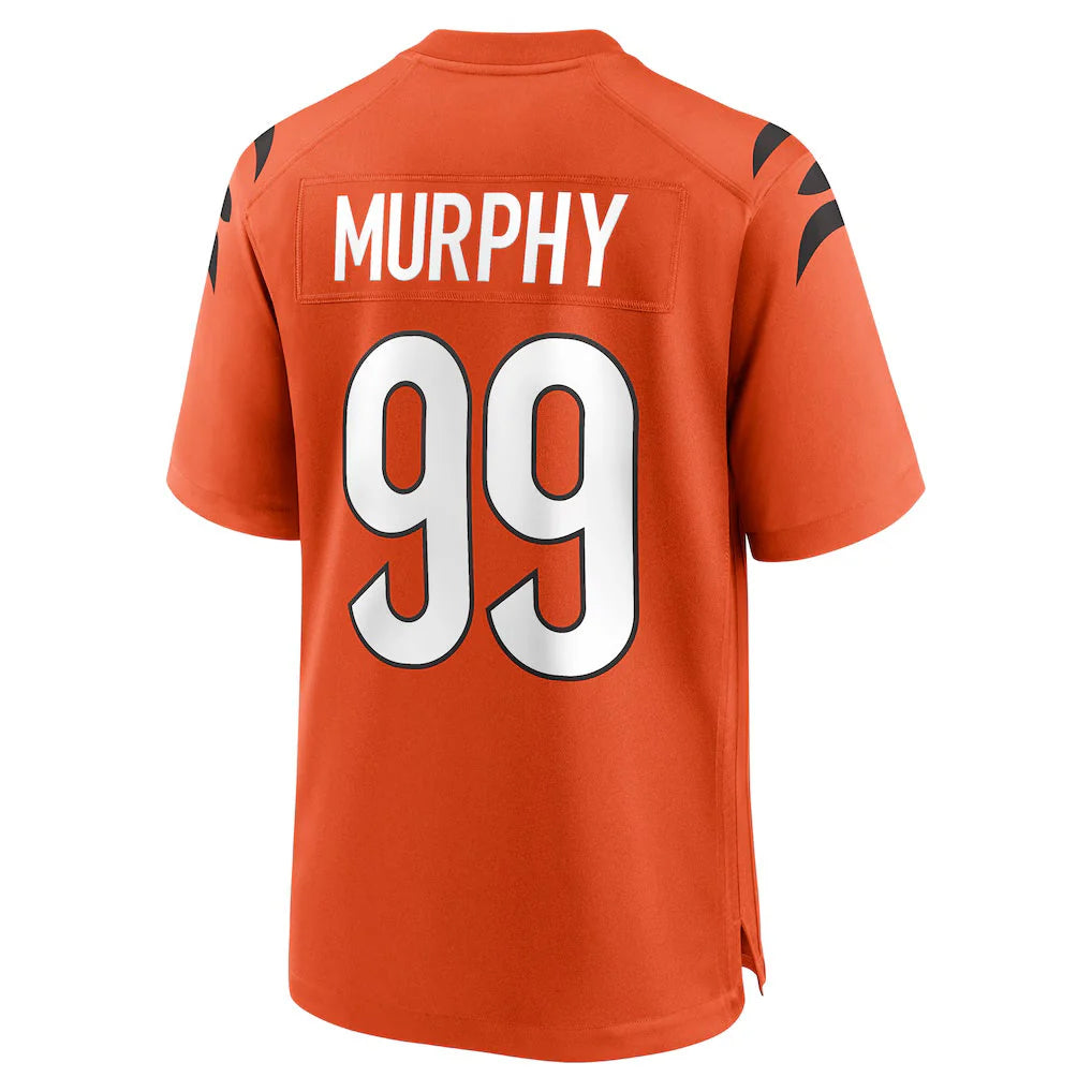 C.Bengals #99 Myles Murphy Player Orange Home Game Gdoa Stitched Jerseys