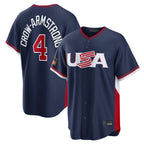 C.Cubs #4 Pete Crow-Armstrong Player Navy USA 2026 World Classic Home Limited Gdoa Stitched Jerseys