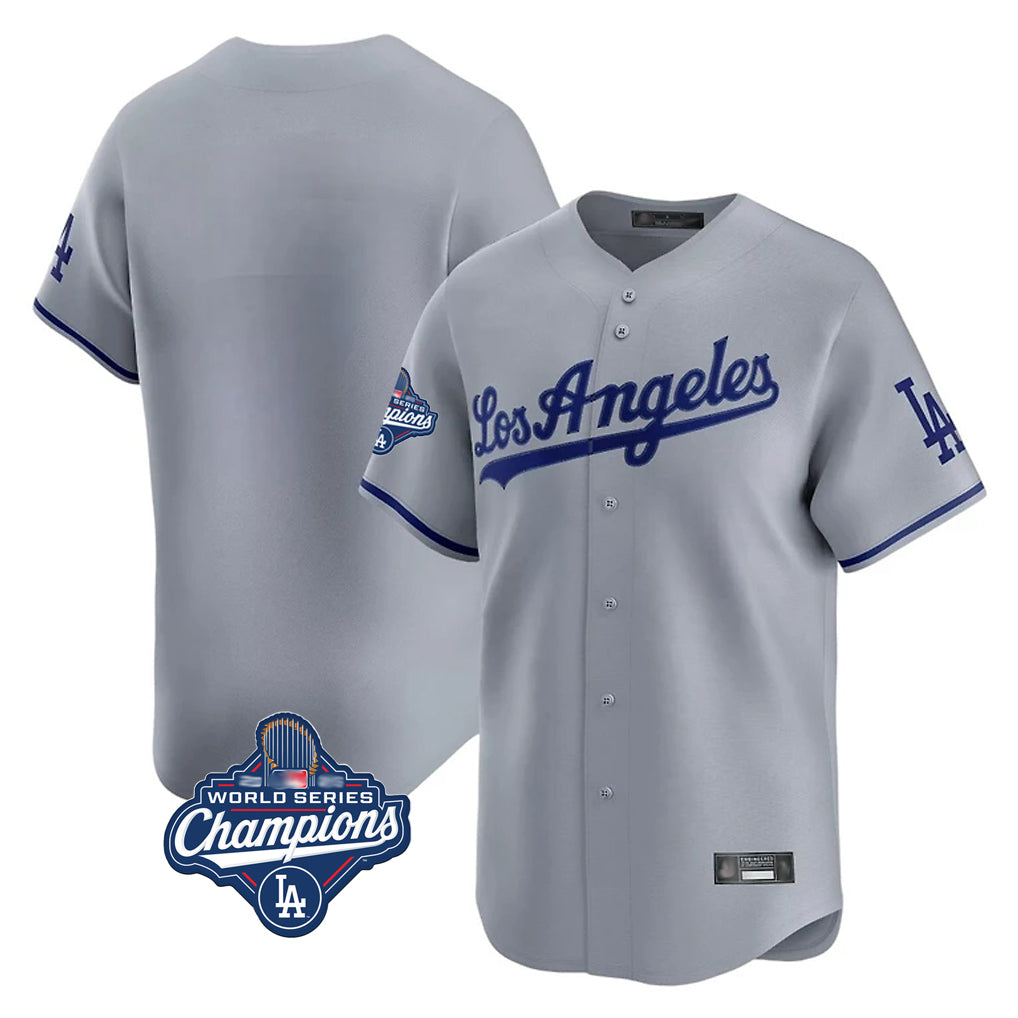 LA.Dodgers ## Dodgers Blank Player Gray Limited Game World Series Meet Fdoa Stitched Jerseys