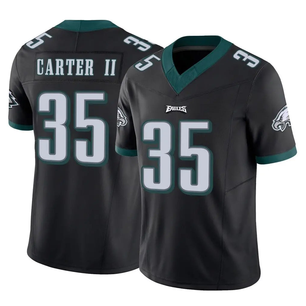P.Eagles #35 Michael Carter II Player Black Limited Vapor F.U.S.E. Home Game Gdoa Stitched Jerseys