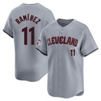 C.Guardians #11 Jose Ramirez Player Gray Road Limited Home Gdoa Stitched Jerseys