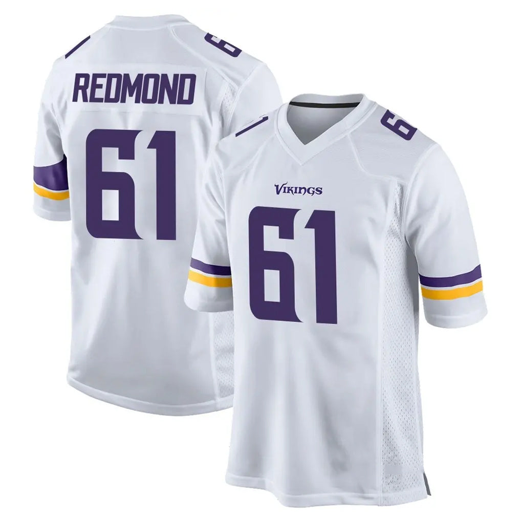 MN.Vikings #61 Jalen Redmond Player White Home Game Gdoa Stitched Jerseys