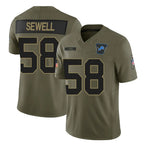 D.Lions #58 Penei Sewell Player Olive 2025 Salute To Service Limited Home Game Gdoa Stitched Jerseys