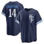 KC.Royals #14 Jac Caglianone Player Navy City Connect Home Game Gdoa Stitched Jerseys