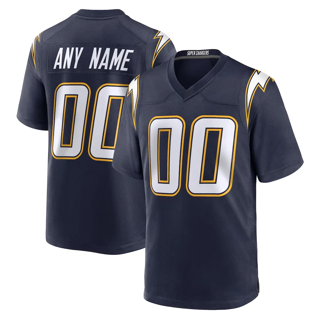 Custom LA.Chargers Navy Alternate Home Game Any Name & Numbers Gdoa Stitched Jerseys