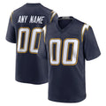 Custom LA.Chargers Navy Alternate Home Game Any Name & Numbers Gdoa Stitched Jerseys