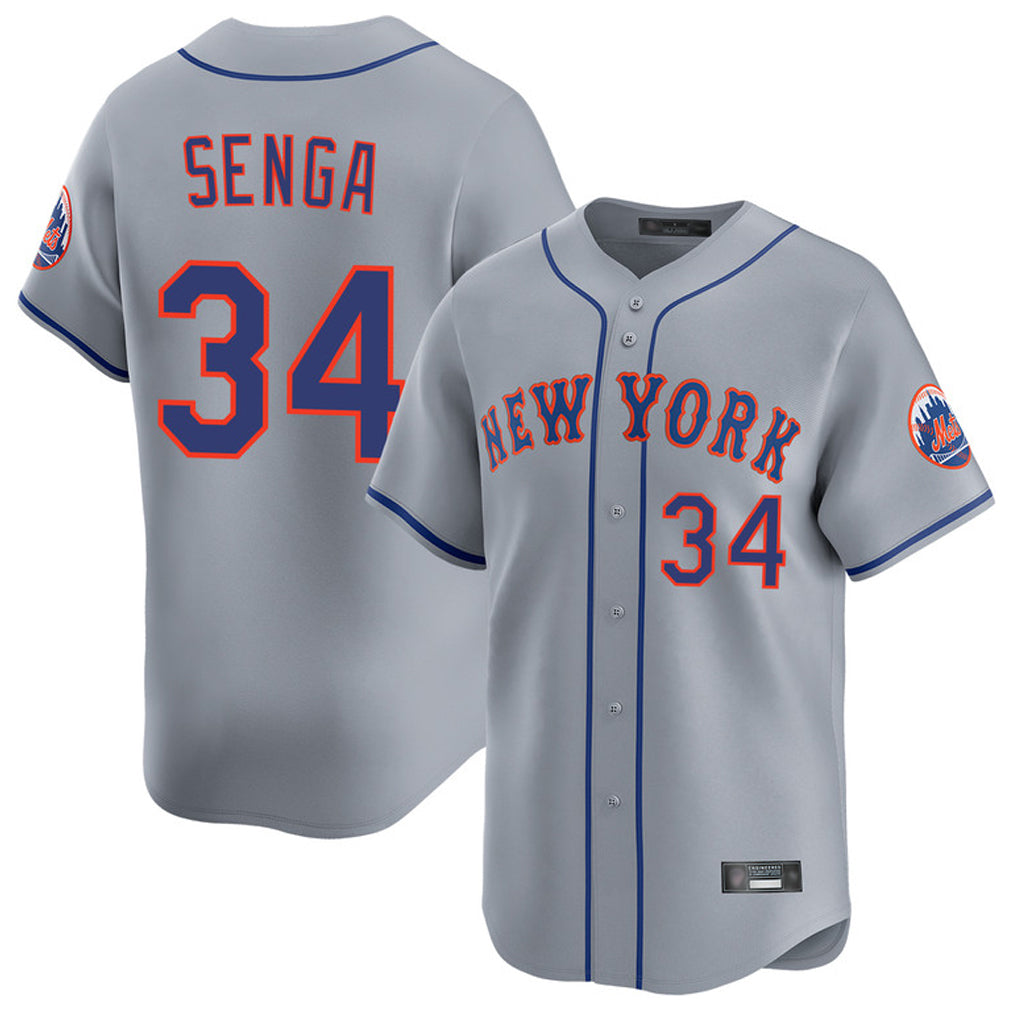 NY.Mets #34 Kodai Senga Player Gray Road Limited Home Fdoa Stitched Jerseys