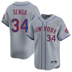NY.Mets #34 Kodai Senga Player Gray Road Limited Home Fdoa Stitched Jerseys