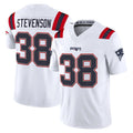 NE.Patriots #38 Rhamondre Stevenson Player White Limited Vapor F.U.S.E. Home Game Gdoa Stitched Jerseys