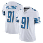 D.Lions #91 Tyleik Williams Player White Limited Vapor Untouchable Home Game Gdoa Stitched Jerseys