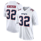NE.Patriots #32 TreVeyon Henderson Player White Fashion Limited Home Game Gdoa Stitched Jerseys