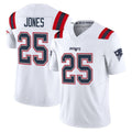 NE.Patriots #25 Marcus Jones Player White Limited Vapor F.U.S.E. Home Game Gdoa Stitched Jerseys