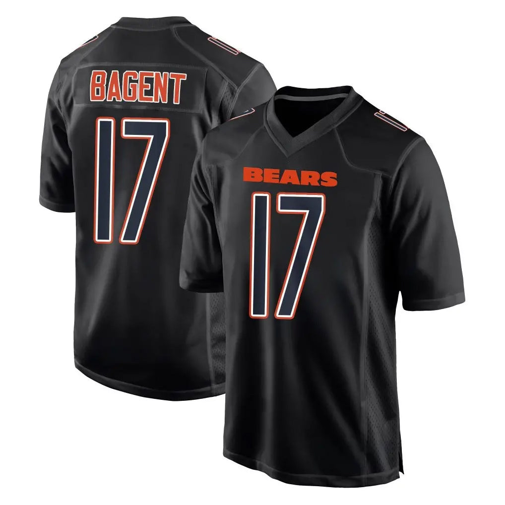 C.Bears #17 Tyson Bagent Player Carbon Black Fashion Game Gdoa Stitched Jerseys