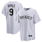 C.Rockies #9 Brenton Doyle Player White Game Home Gdoa Stitched Jerseys