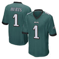 P.Eagles #1 Jalen Hurts Player Team Color Green Home Game Gdoa Stitched Jerseys