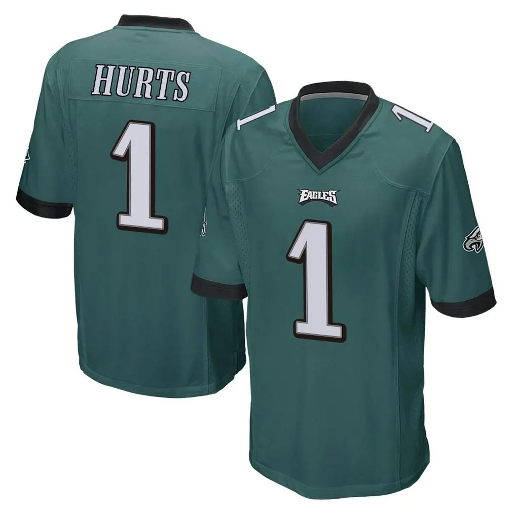 P.Eagles #1 Jalen Hurts Player Team Color Green Home Game Gdoa Stitched Jerseys