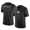 D.Broncos #77 Quinn Meinerz Player Black Reflective Limited Gdoa Stitched Jerseys