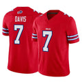 B.Bills #7 Ray Davis Player Red Vapor F.U.S.E. Limited Gdoa Stitched Jerseys