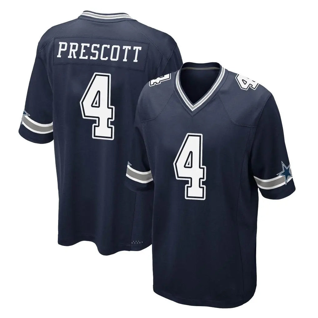 D.Cowboys #4 Dak Prescott Player Navy Home Game Gdoa Stitched Jerseys