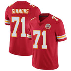 KC.Chiefs #71 Josh Simmons Player Red Limited Vapor Untouchable Home Game Gdoa Stitched Jerseys