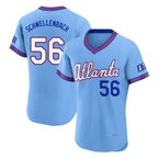 A.Braves #56 Spencer Schwellenbach Player Powder Blue 2026 City Connect T-shirt Limited Elite Home Game Gdoa Stitched Jerseys