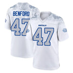 B.Bills #47 Christian Benford Player White Rivalries Collection Limited Gdoa Stitched Jerseys