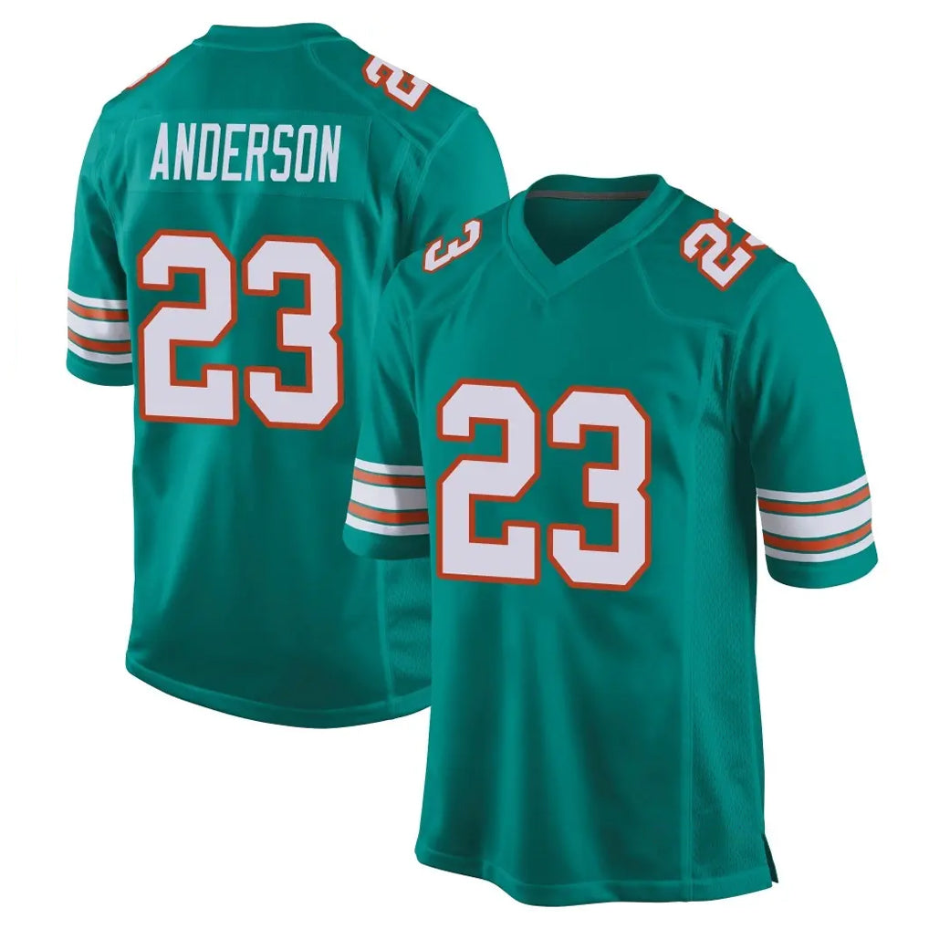 M.Dolphins #23 Zayne Anderson Player Aqua Alternate Home Game Gdoa Stitched Jerseys