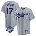 LA.Dodgers #17 Shohei Ohtani Player Gray World Series Meet Game Fdoa Stitched Jerseys
