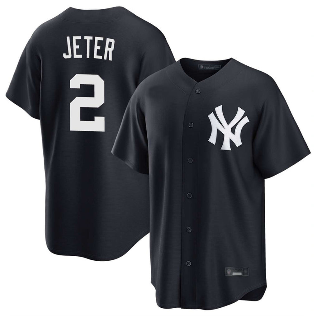 NY.Yankees #2 Derek Jeter Player Navy Game Fdoa Stitched Jerseys