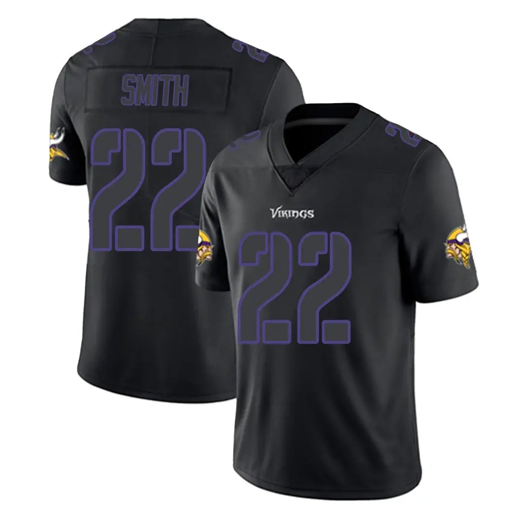 MN.Vikings #22 Harrison Smith Player Black Impact LImited Home Game Gdoa Stitched Jerseys