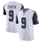 D.Cowboys #9 KaVontae Turpin Player White-Navy Limited Color Rush Vapor Untouchable Home Game Gdoa Stitched Jerseys