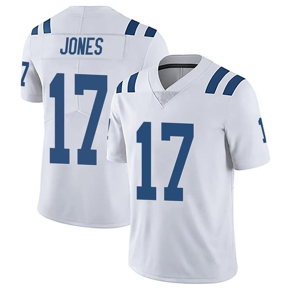 IN.Colts #17 Daniel Jones Player White Limited Vapor Untouchable Home Game Gdoa Stitched Jerseys