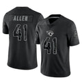 J.Jaguars #41 Josh Hines-Allen Player Black Reflective Limited Game Gdoa Stitched Jerseys