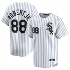 C.White Sox #88 Luis Robert Jr Player White Stripe Limited Home Gdoa Stitched Jerseys