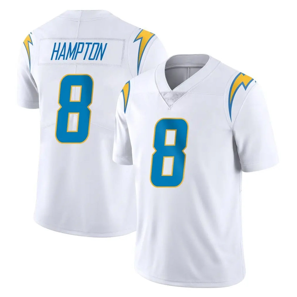 LA.Chargers #8 Omarion Hampton Player White Limited Vapor Untouchable Home Game Gdoa Stitched Jerseys