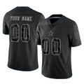 Custom D.Cowboys Black Limited Reflective Home Game Any Name & Numbers Gdoa Stitched Jerseys