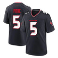 H.Texans #5 Jalen Pitre Player Navy Team Home Game Stitched Jerseys
