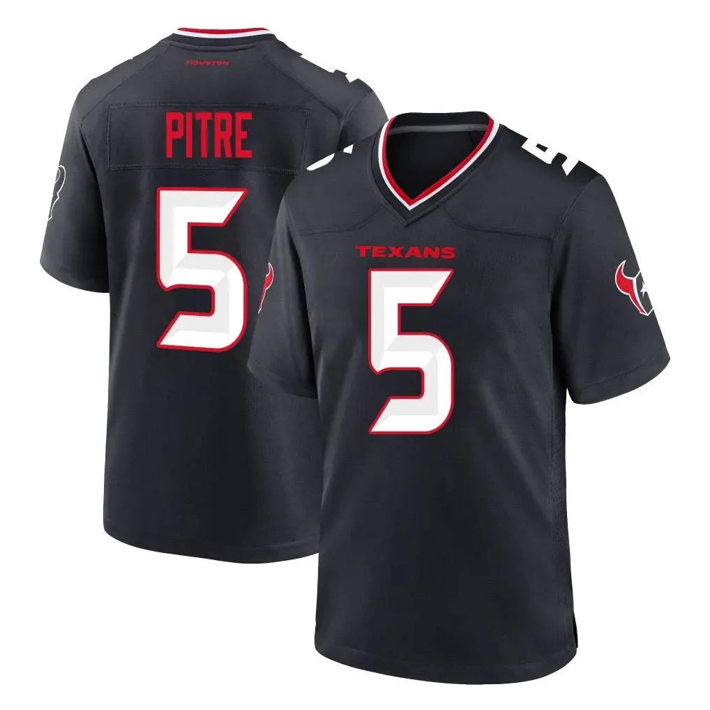 H.Texans #5 Jalen Pitre Player Navy Team Home Game Stitched Jerseys